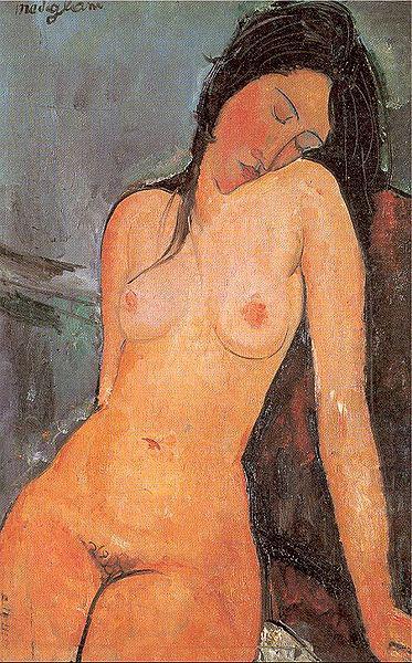 Amedeo Modigliani Sitzender weiblicher Akt oil painting picture